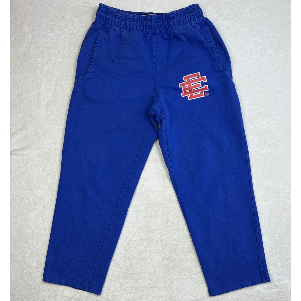 Eric Emanuel Mens Royal Blue EE Logo Sweatpants Joggers‎ Size Medium Made in NY
